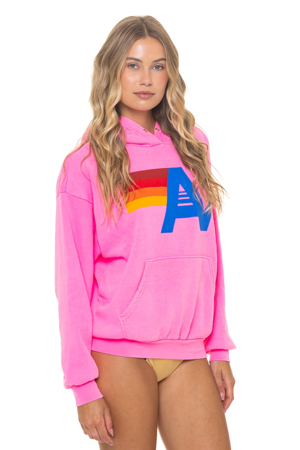 Classic LOGO PULLOVER RELAXED HOODIE - NEON PINK