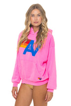 Classic LOGO PULLOVER RELAXED HOODIE - NEON PINK