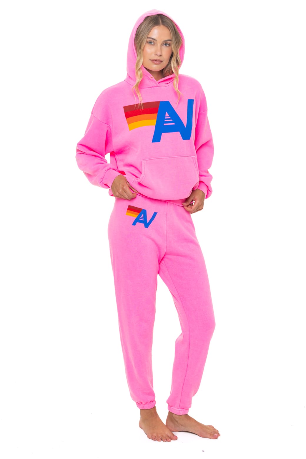 Classic LOGO PULLOVER RELAXED HOODIE - NEON PINK