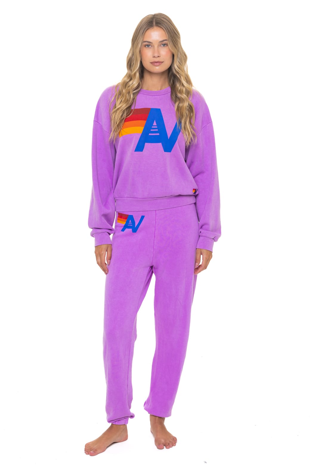 Classic LOGO RELAXED CREW SWEATSHIRT - NEON PURPLE