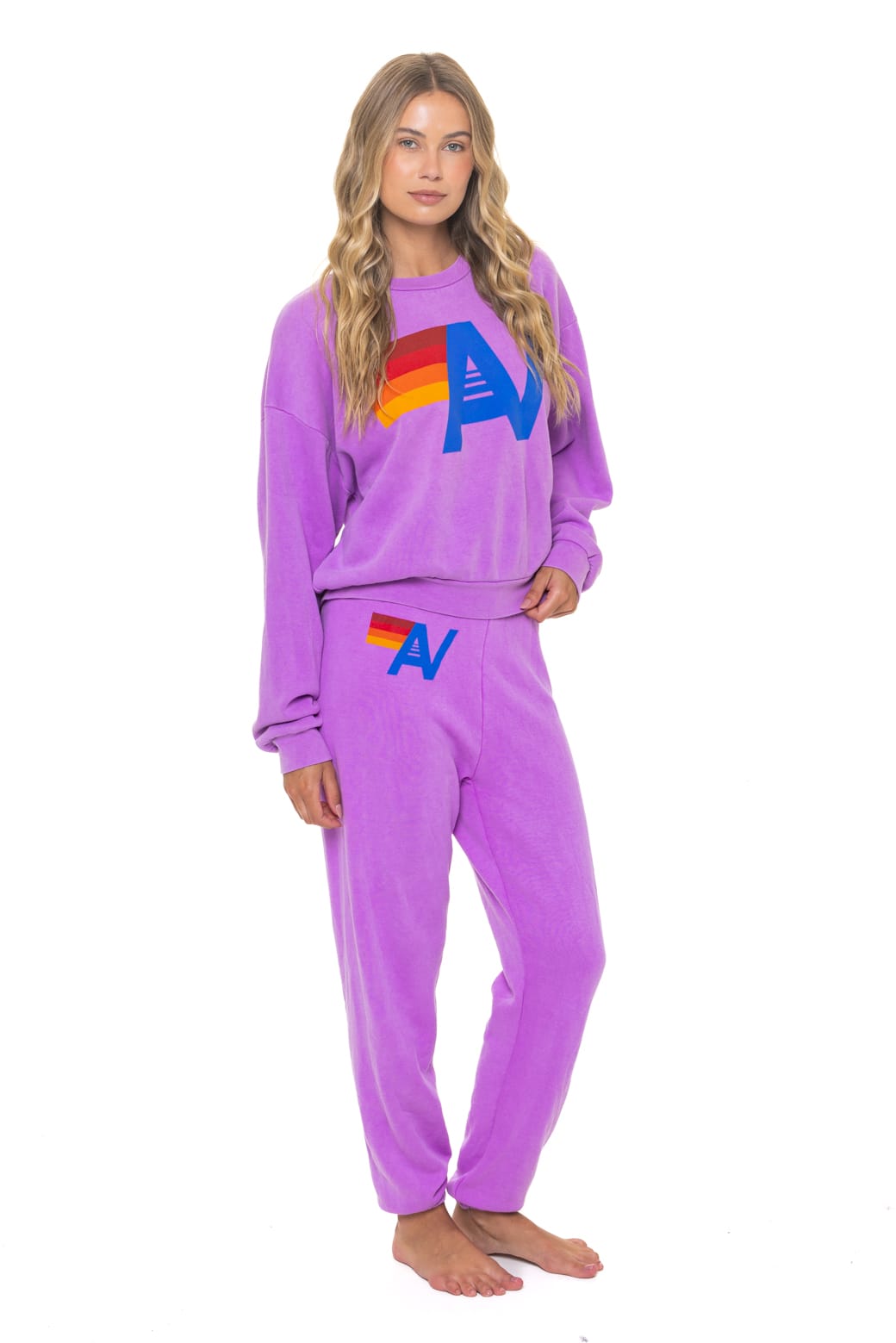 Classic LOGO RELAXED CREW SWEATSHIRT - NEON PURPLE