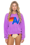 Classic LOGO RELAXED CREW SWEATSHIRT - NEON PURPLE