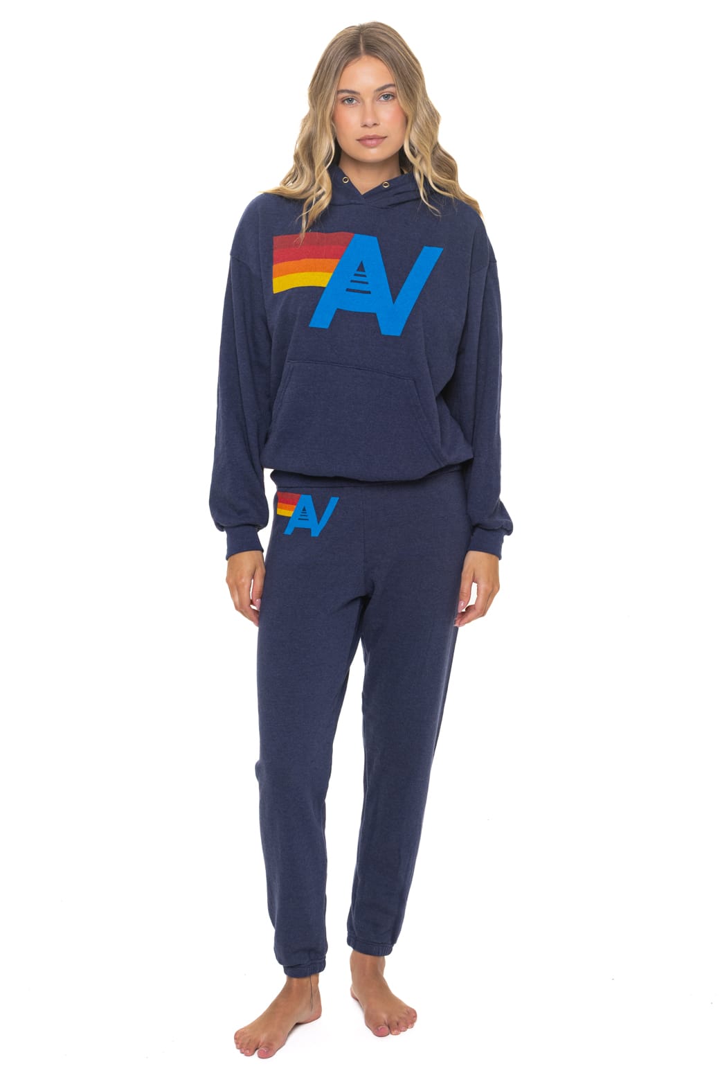 Classic LOGO PULLOVER RELAXED HOODIE - NAVY