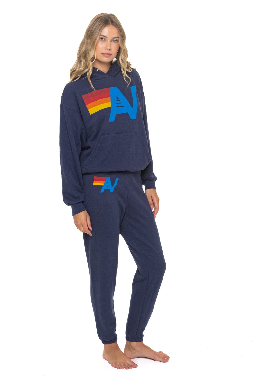 Classic LOGO PULLOVER RELAXED HOODIE - NAVY