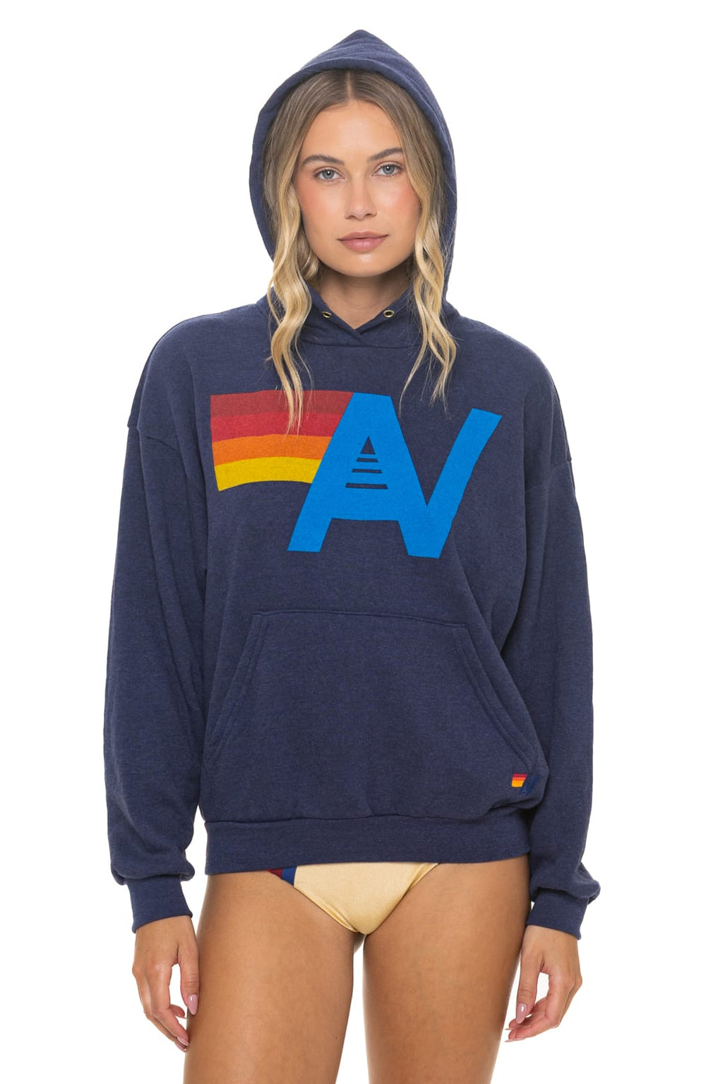 Classic LOGO PULLOVER RELAXED HOODIE - NAVY