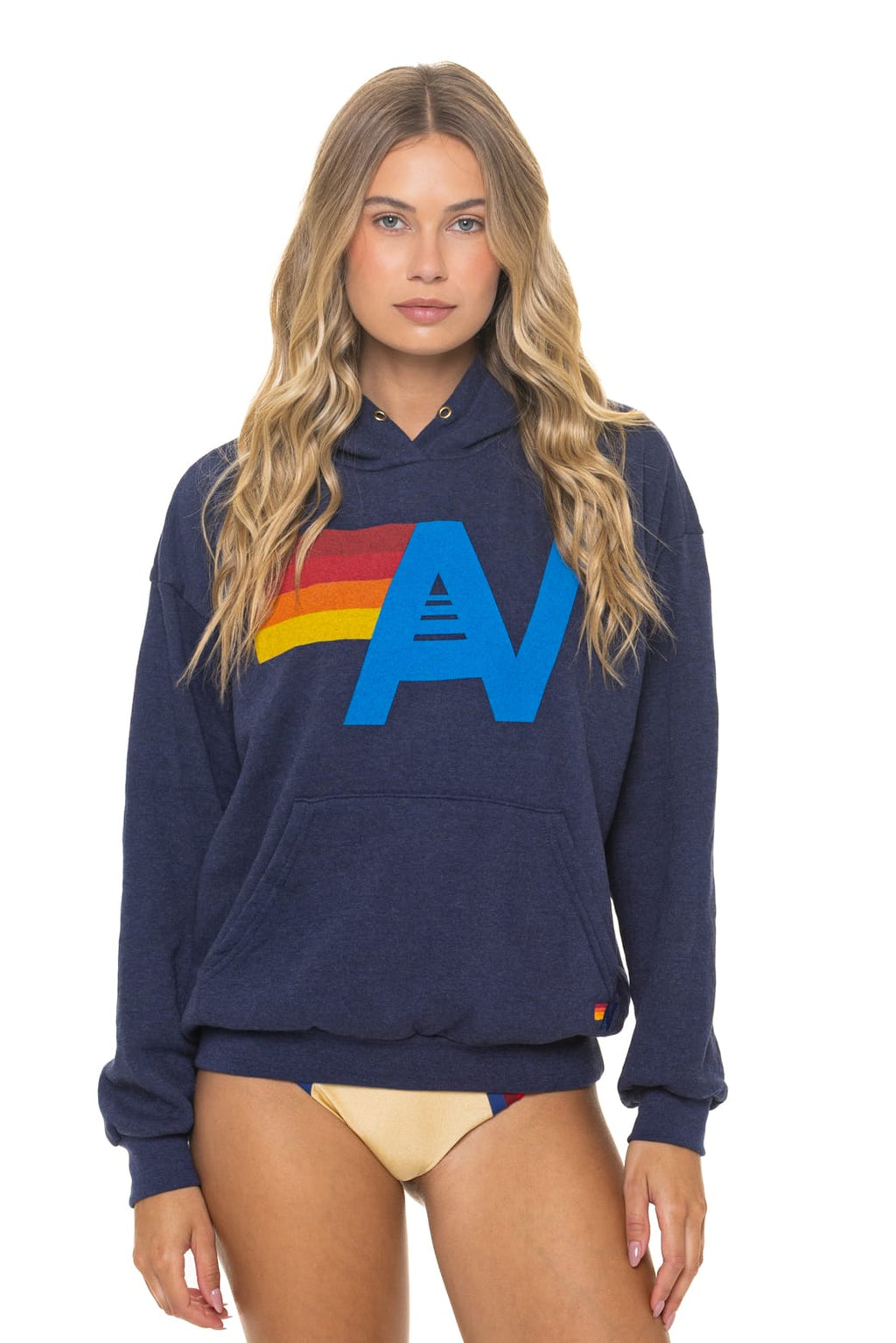 Classic LOGO PULLOVER RELAXED HOODIE - NAVY