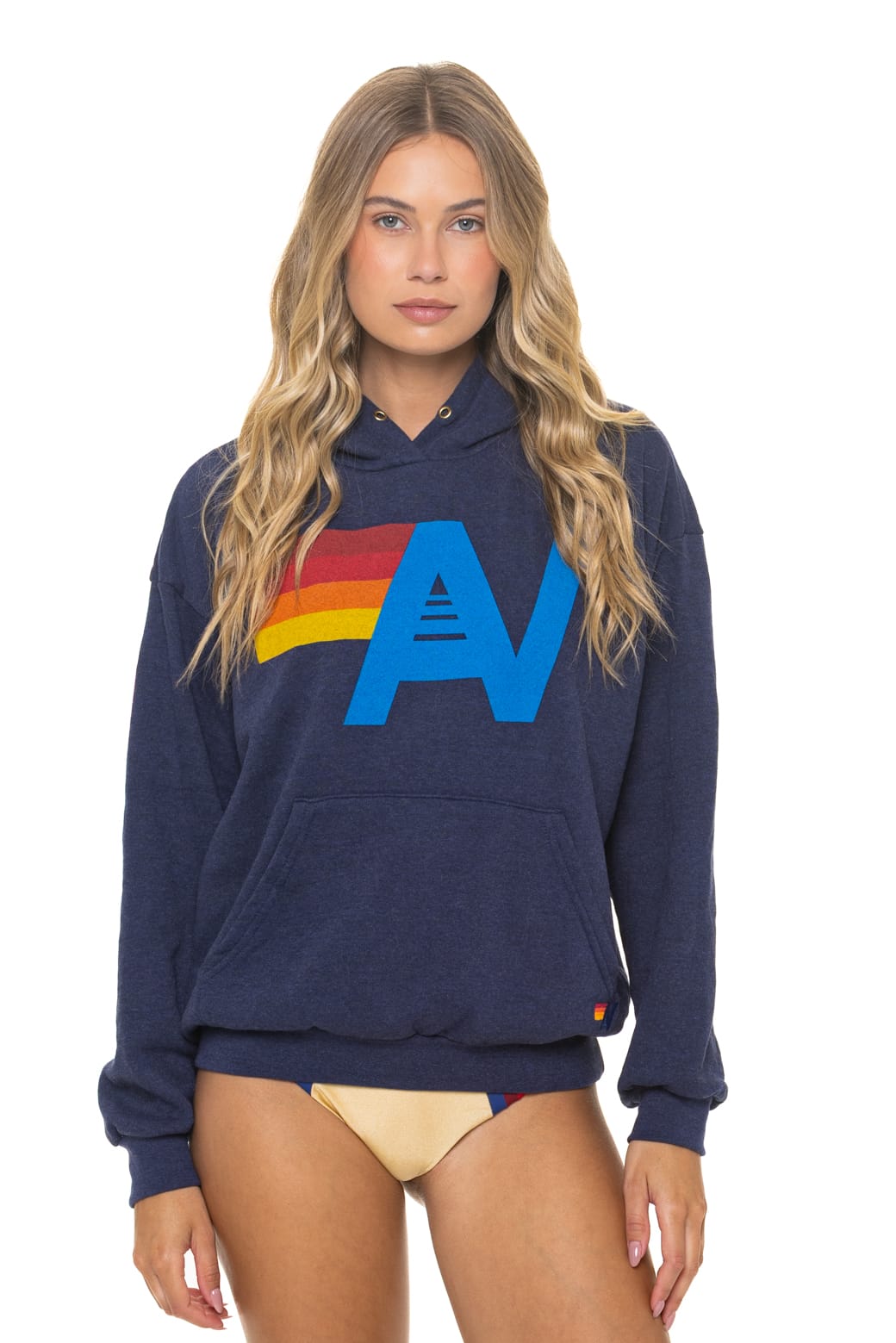 Classic LOGO PULLOVER RELAXED HOODIE - NAVY