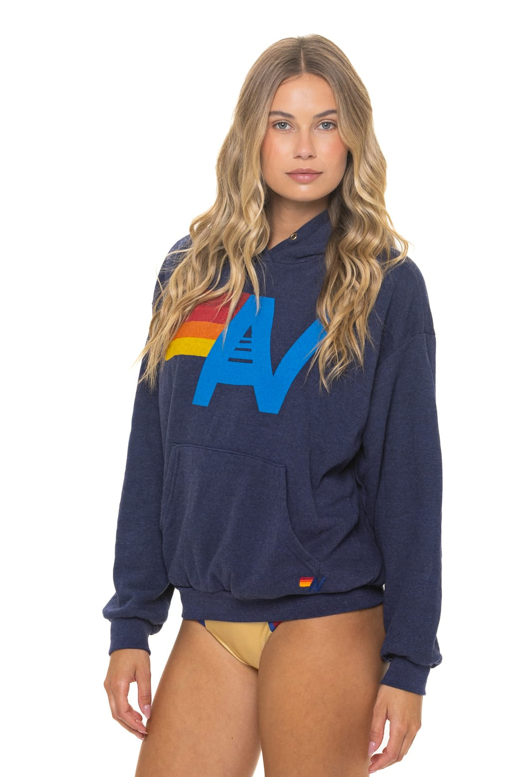 Classic LOGO PULLOVER RELAXED HOODIE - NAVY