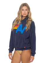Classic LOGO PULLOVER RELAXED HOODIE - NAVY