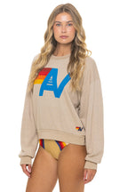 Classic LOGO RELAXED CREW SWEATSHIRT - SAND