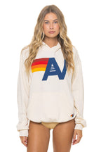Classic LOGO PULLOVER RELAXED HOODIE - VINTAGE WHITE