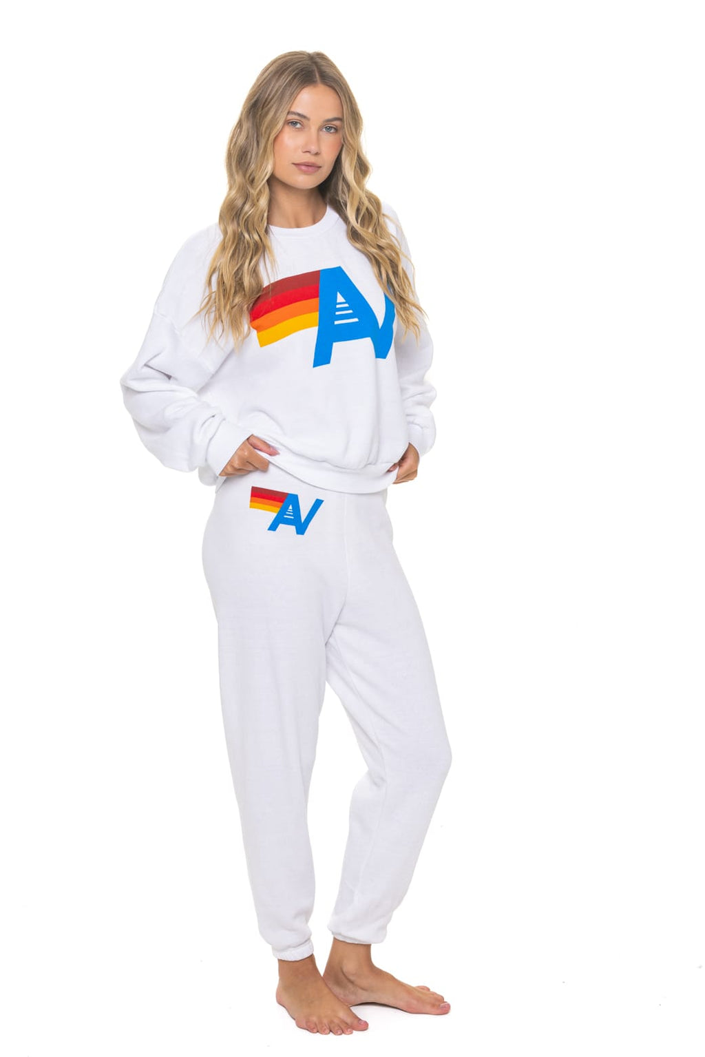 Classic LOGO RELAXED CREW SWEATSHIRT - WHITE