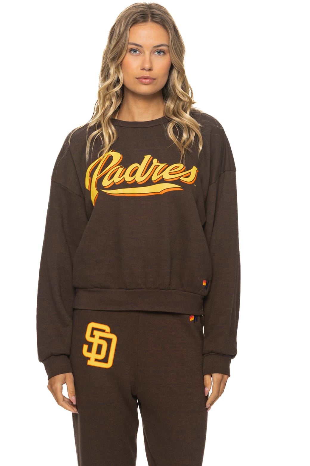 Classic SAN DIEGO PADRES 2026 RELAXED CREW SWEATSHIRT - BROWN
