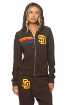 Classic SAN DIEGO PADRES 2026 ZIP HOODIE - BROWN