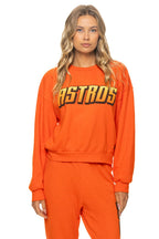 Classic HOUSTON ASTROS 2026 RELAXED CREW SWEATSHIRT - ORANGE