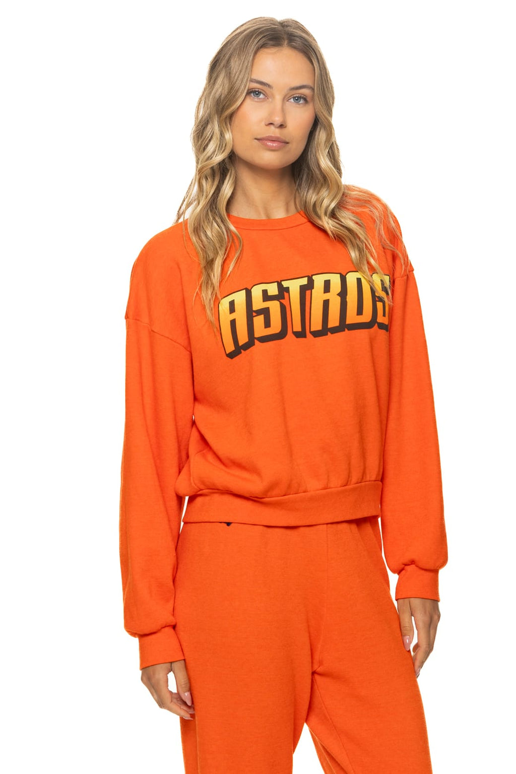 Classic HOUSTON ASTROS 2026 RELAXED CREW SWEATSHIRT - ORANGE
