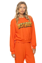 Classic HOUSTON ASTROS 2026 RELAXED CREW SWEATSHIRT - ORANGE