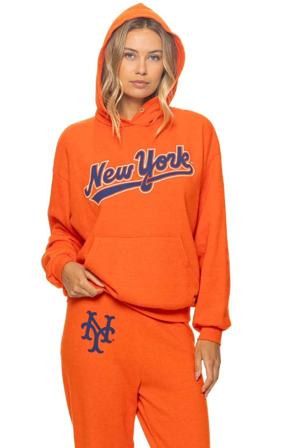 Classic NY METS 2026 RELAXED PULLOVER HOODIE - ORANGE