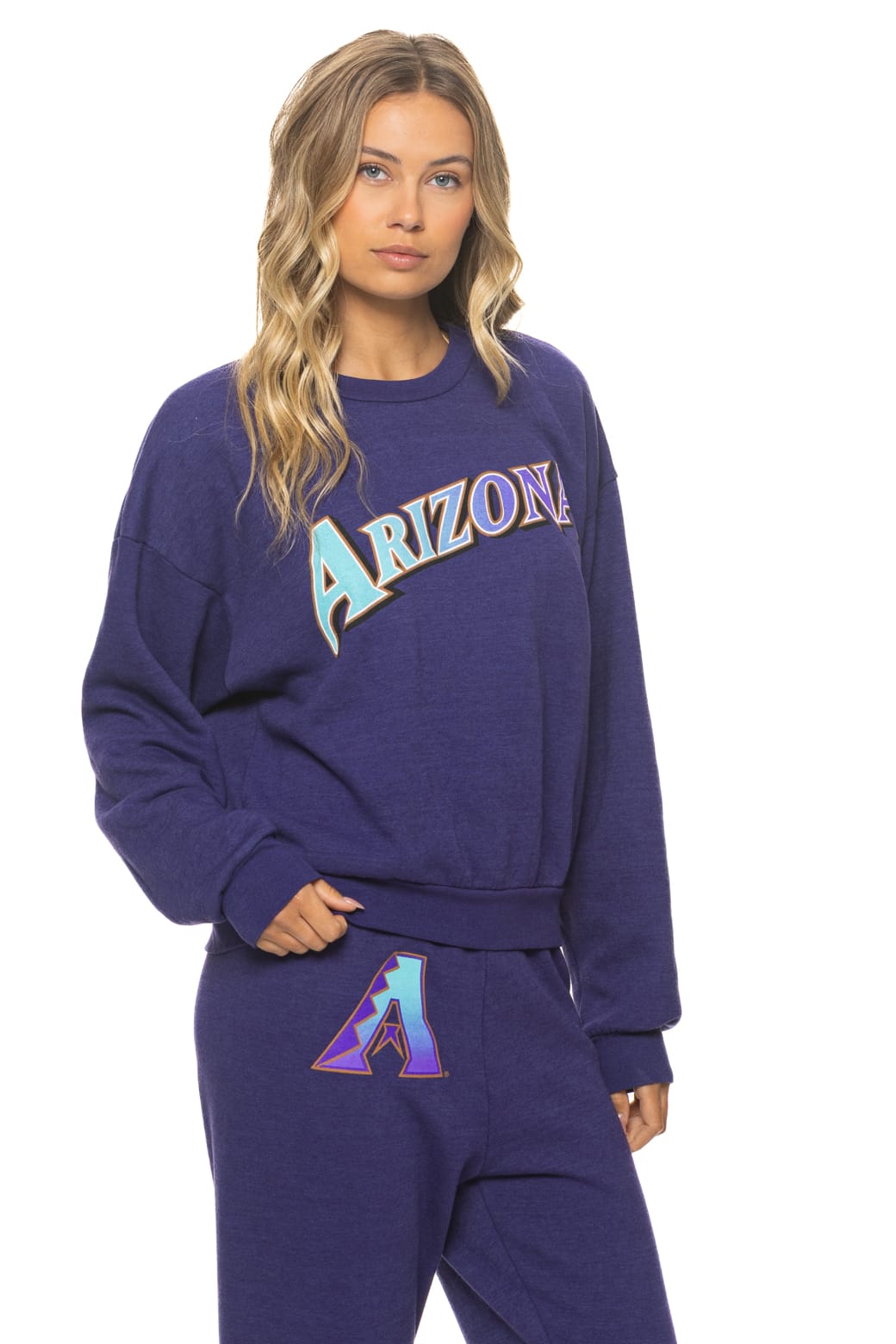 Classic ARIZONA DIAMONDBACKS 2026 RELAXED CREW SWEATSHIRT - DEEP PURPLE