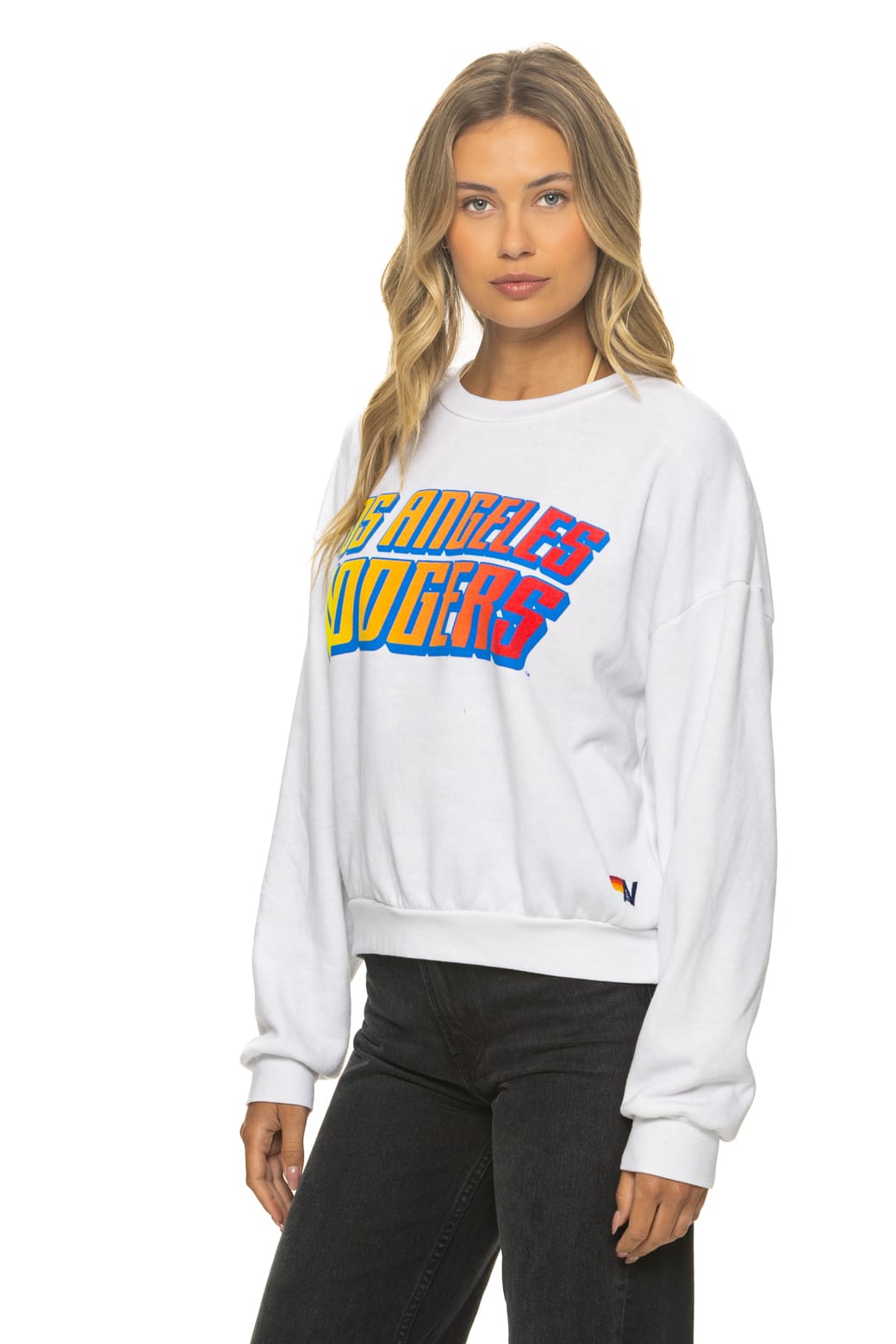 Classic LOS ANGELES DODGERS 2026 RELAXED CREW SWEATSHIRT - WHITE