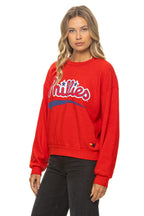 Classic PHILADELPHIA PHILLIES 2026 RELAXED CREW SWEATSHIRT - RED