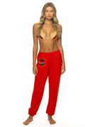 Classic AVIATOR NATION SWEATPANTS - NEON RED