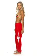 Classic BOLT PRINT UNISEX SWEATPANTS - RED WHITE