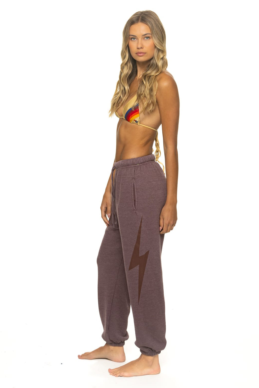 Classic BOLT PRINT SWEATPANTS - MOCHA