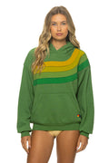Classic WAVE STRIPE 4 PULLOVER HOODIE RELAXED - PALM GREEN