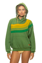 Classic WAVE STRIPE 4 PULLOVER HOODIE RELAXED - PALM GREEN