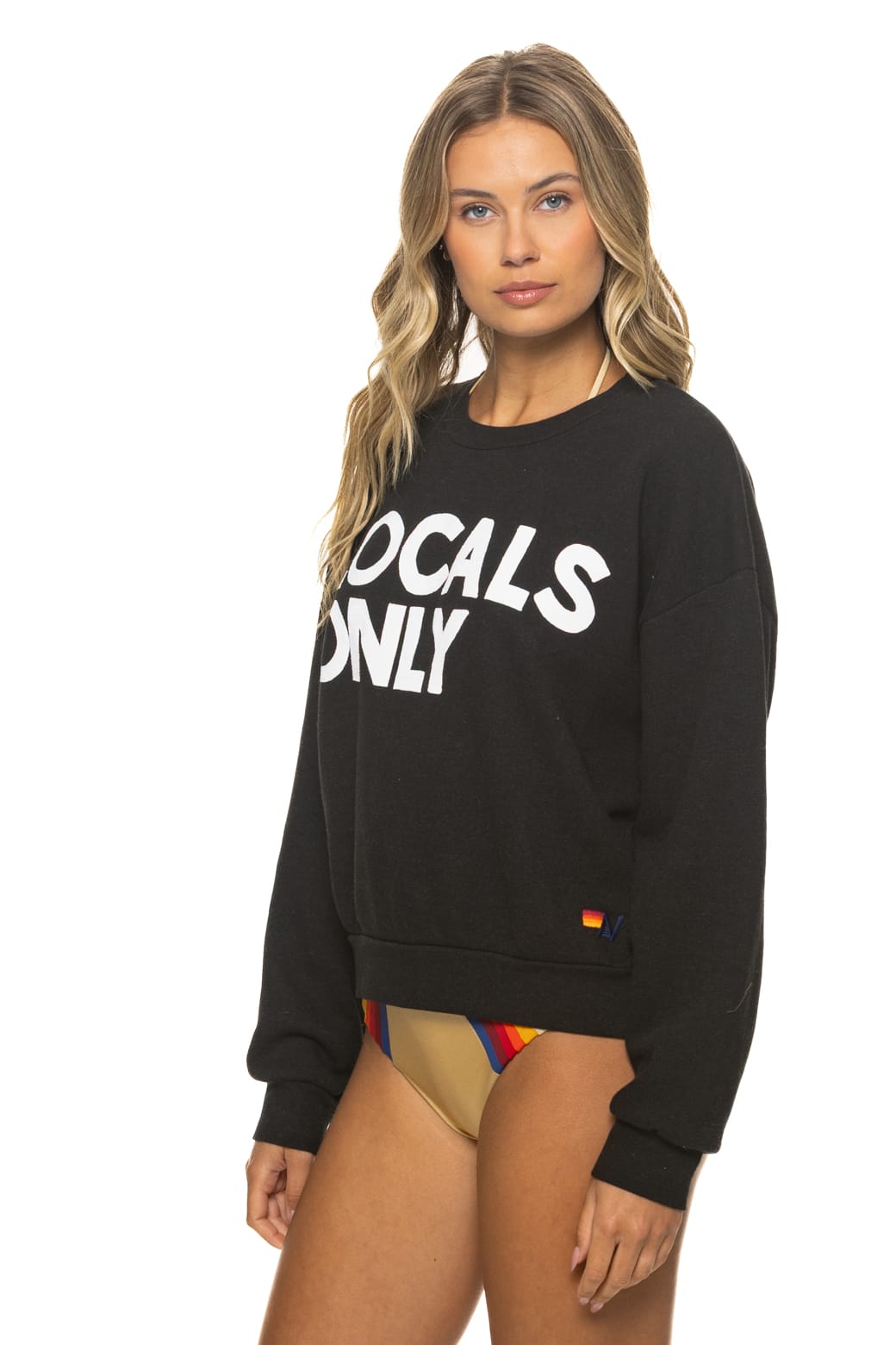 Classic LOCALS ONLY RELAXED CREW SWEATSHIRT - BLACK