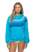 Classic WAVE STRIPE 4 PULLOVER HOODIE RELAXED - NEON BLUE NEON BLUE