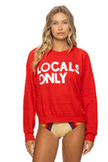 Classic LOCALS ONLY RELAXED CREW SWEATSHIRT - RED