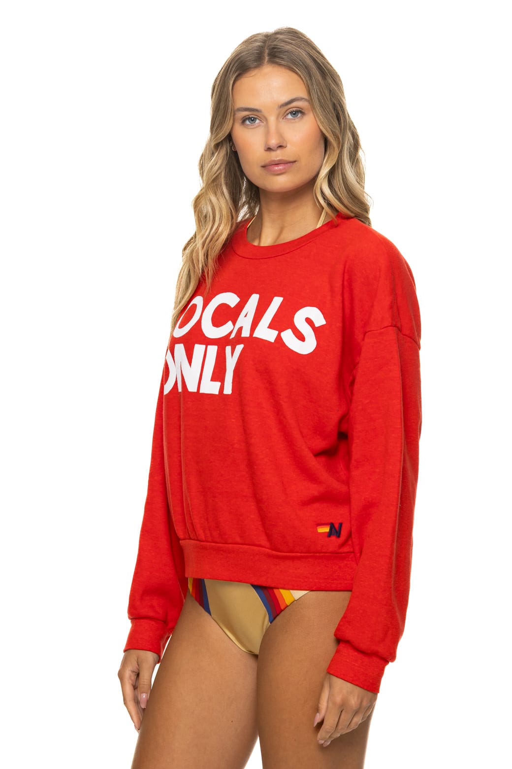 Classic LOCALS ONLY RELAXED CREW SWEATSHIRT - RED