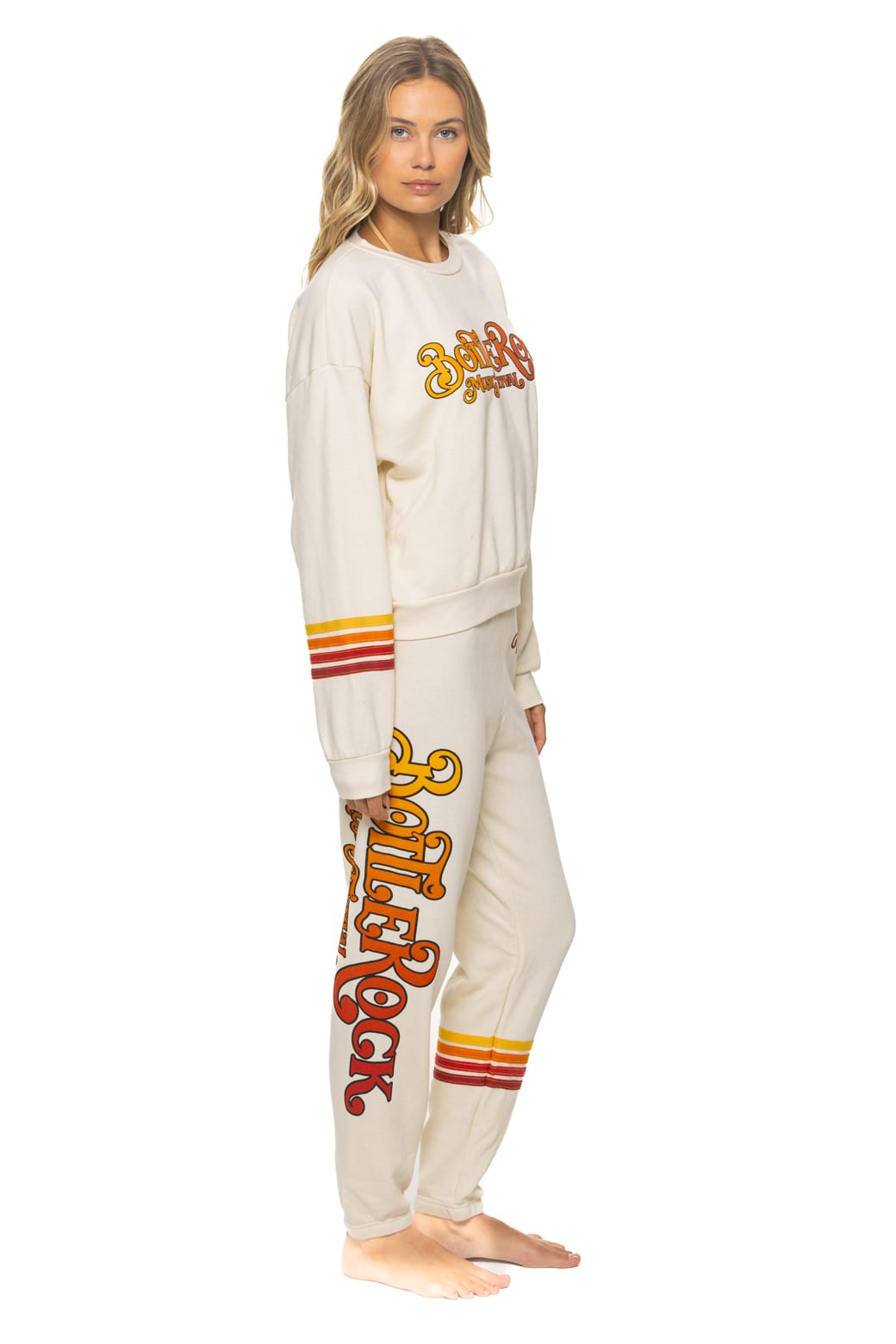Classic BOTTLEROCK 2026 RUGBY STITCH SWEATPANTS - VINTAGE WHITE