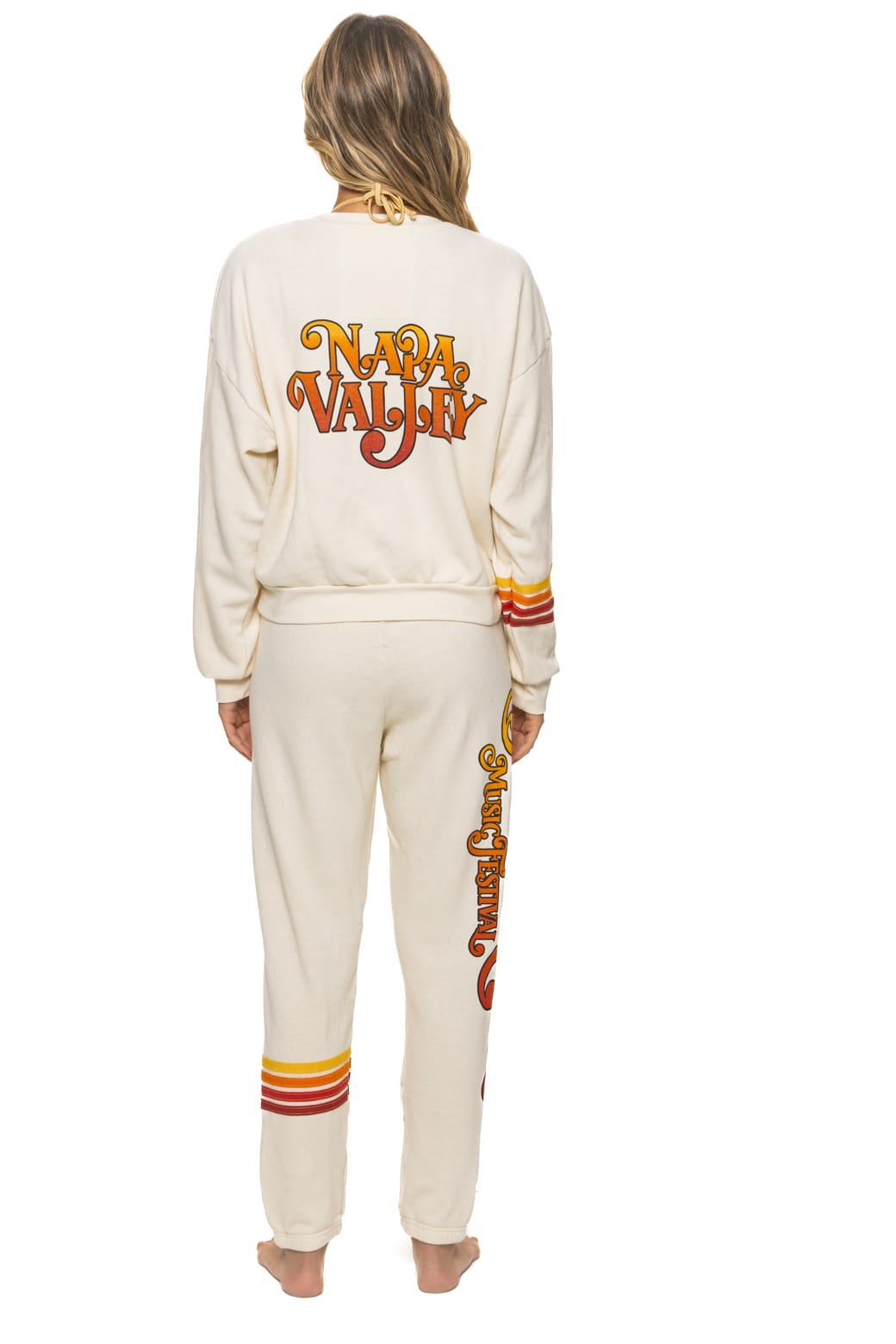 Classic BOTTLEROCK 2026 RUGBY STITCH SWEATPANTS - VINTAGE WHITE