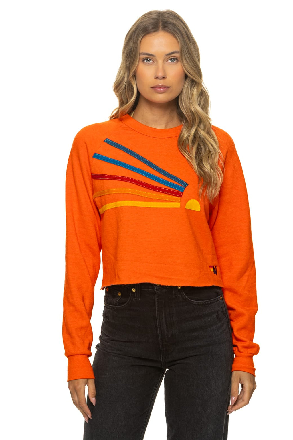 Classic DAYDREAM CROPPED CREW SWEATSHIRT RELAXED - ORANGE