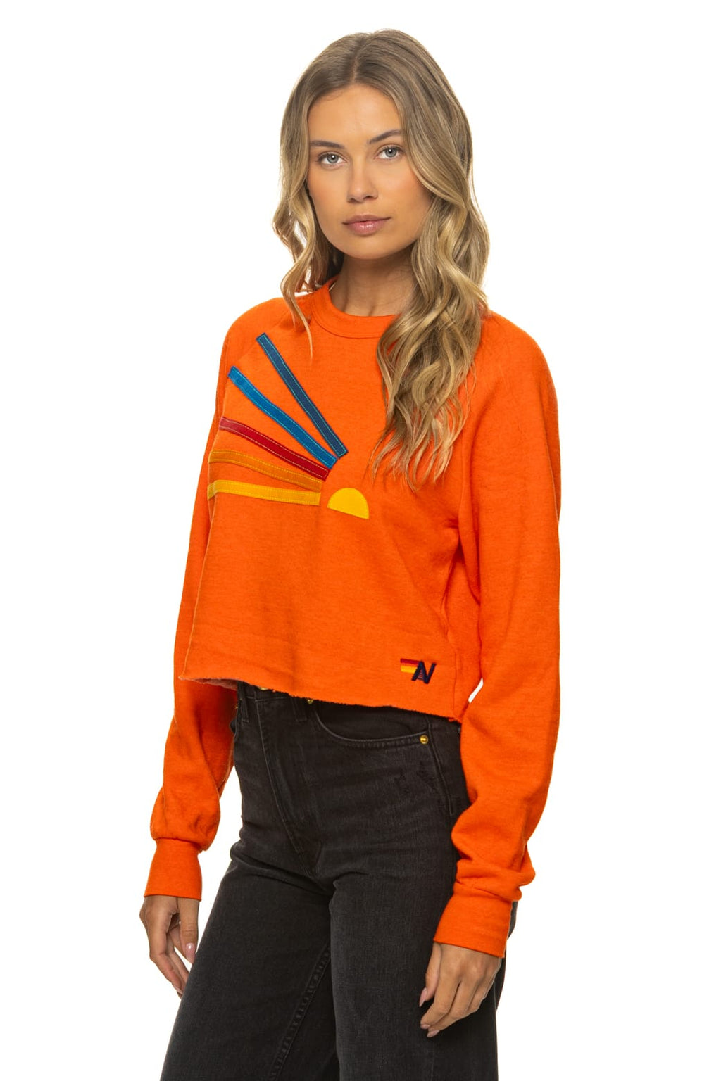 Classic DAYDREAM CROPPED CREW SWEATSHIRT RELAXED - ORANGE