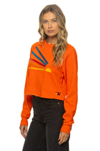 Classic DAYDREAM CROPPED CREW SWEATSHIRT RELAXED - ORANGE