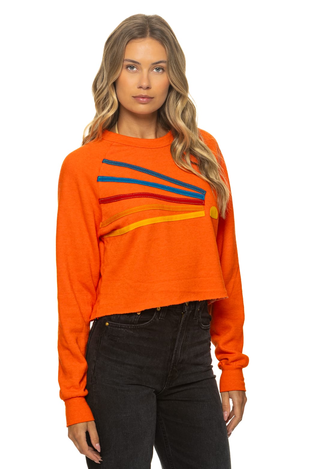 Classic DAYDREAM CROPPED CREW SWEATSHIRT RELAXED - ORANGE