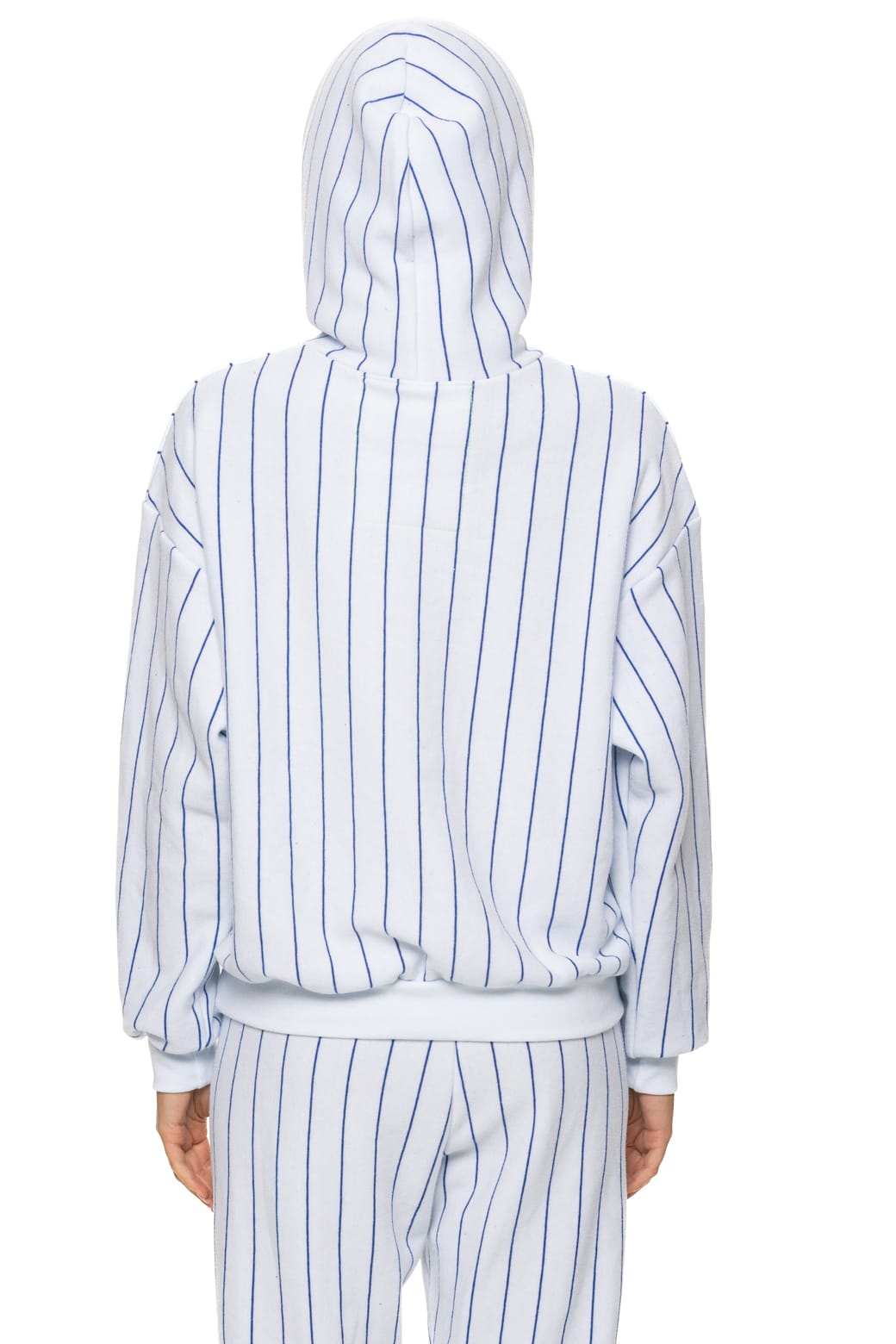 Classic LOS ANGELES DODGERS PINSTRIPE 2026 RELAXED PULLOVER HOODIE - WHITE BLUE