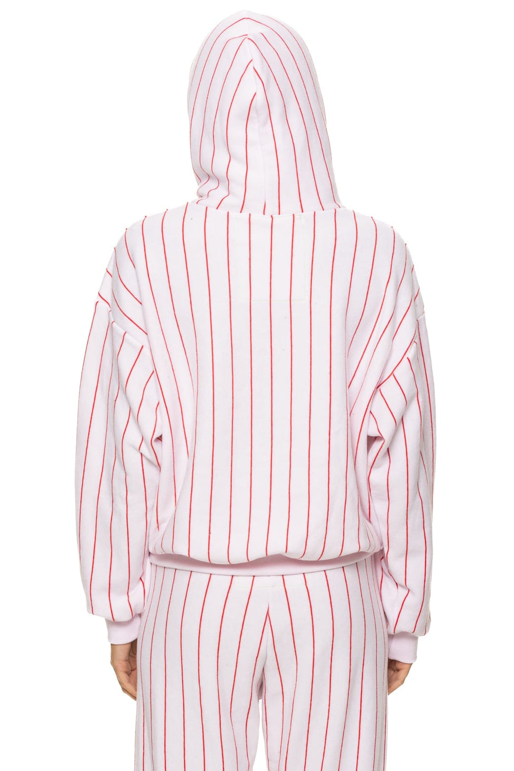 Classic PHILADELPHIA PHILLIES PINSTRIPE 2026 RELAXED PULLOVER HOODIE - WHITE RED