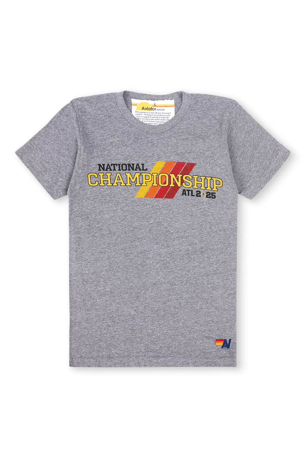 Classic CFP NATIONAL CHAMPIONSHIP 2025 CREW TEE SHIRT - HEATHER GREY