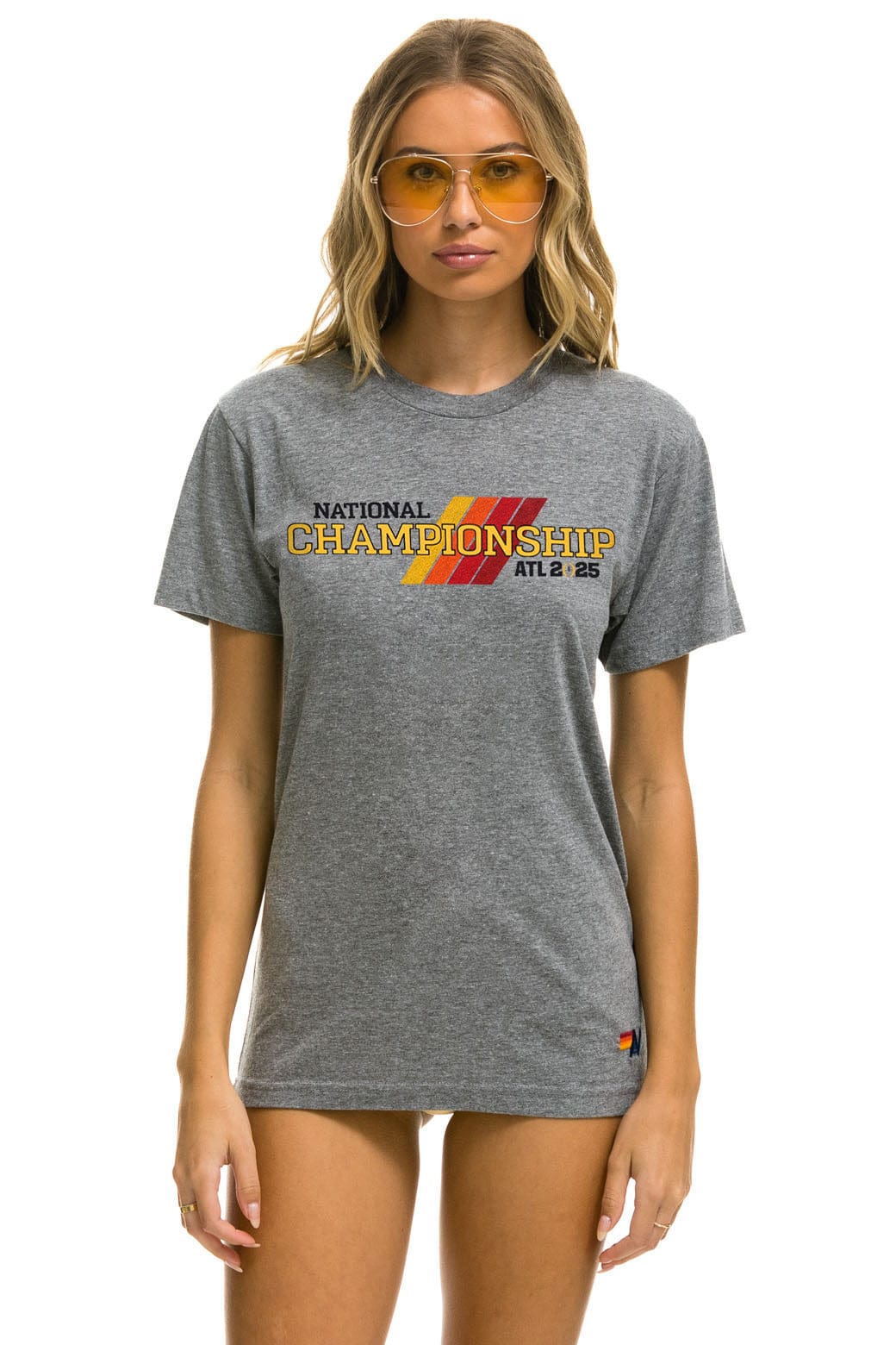 Classic CFP NATIONAL CHAMPIONSHIP 2025 CREW TEE SHIRT - HEATHER GREY