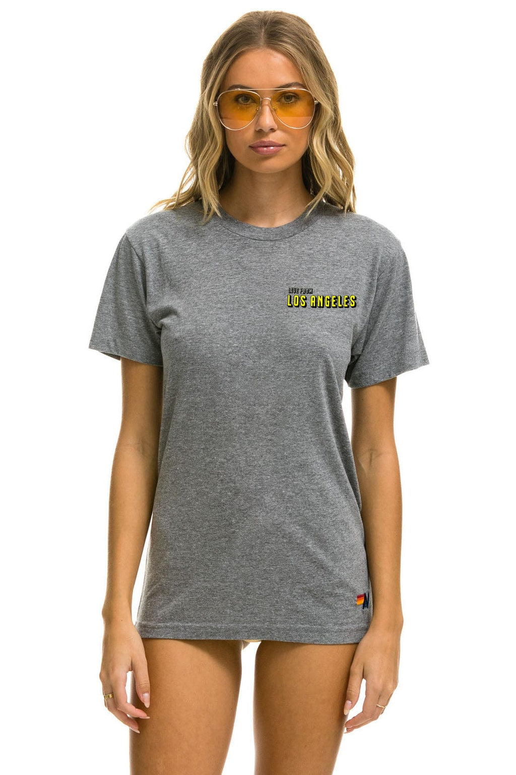 Classic DREAMLAND LA FIRES BENEFIT CREW TEE - HEATHER GREY