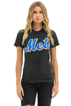 Classic NY METS BOLT CREW TEE - BLACK