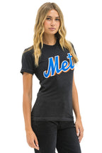 Classic NY METS BOLT CREW TEE - BLACK