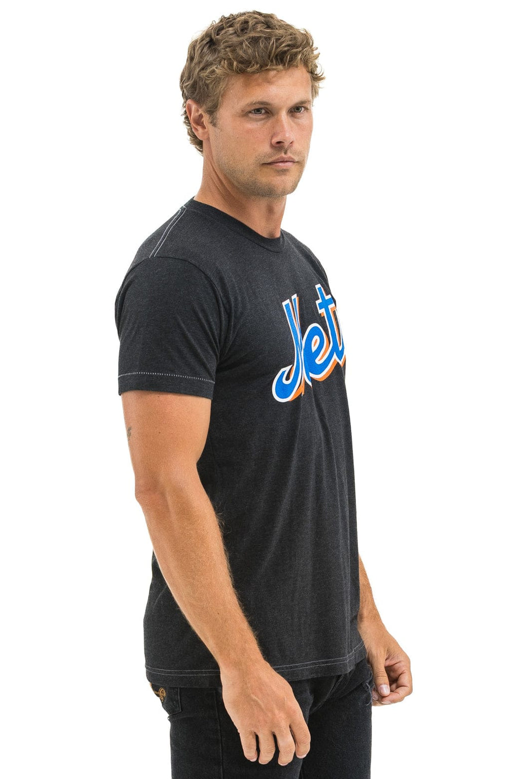 Classic NY METS BOLT CREW TEE - BLACK