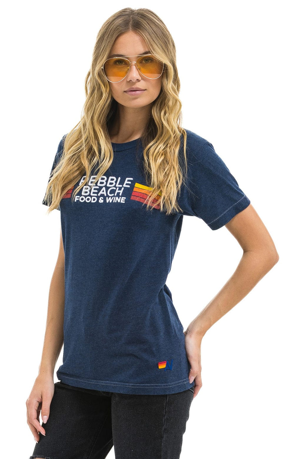 Classic PEBBLE BEACH FOOD & WINE 2025 UNISEX CREW TEE - NAVY