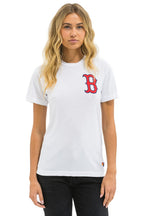 Classic RED SOX BOLT UNISEX CREW TEE - WHITE